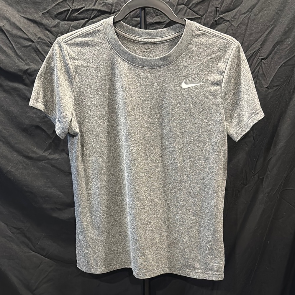 Nike Gray Short Sleeve Tee with Swoosh Logo